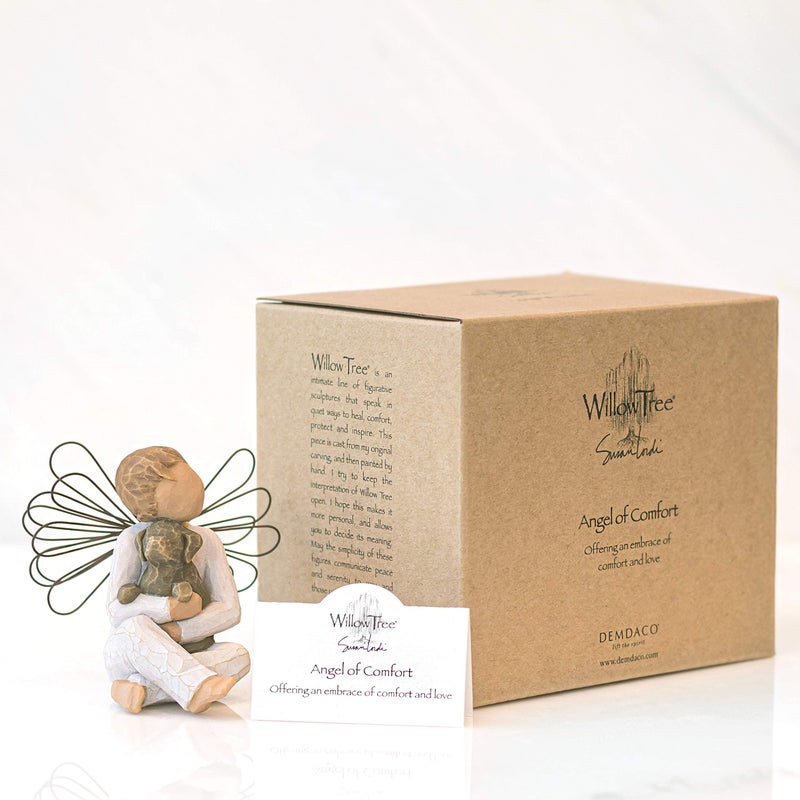Willow Tree Angel of Comfort, Sculpted Hand-Painted Figure - Image 5